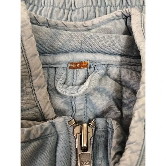 Free People Dolman Quilted Knit Jacket Top Oversized Zip-up Slouchy L NWD 277591